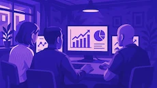 Équipe JNV Marketing analysant des graphiques de performance